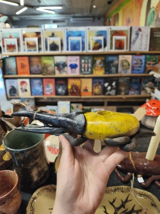 Świecznik ceramiczny chrząszcz herkules