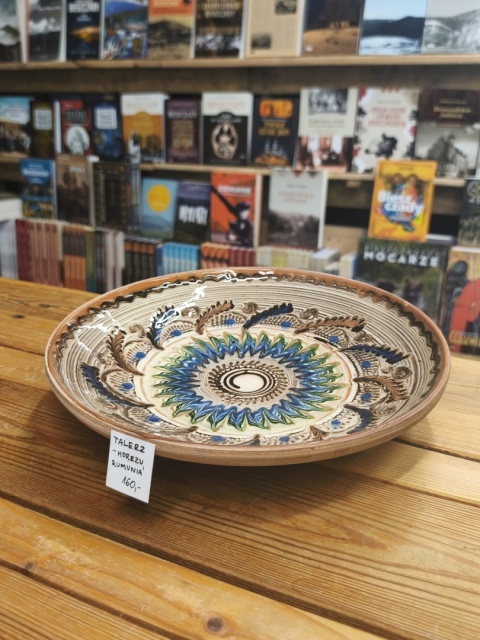 Talerz ceramiczny z tradycyjnym wzorem - Horezu, Rumunia