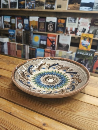 Talerz ceramiczny z tradycyjnym wzorem - Horezu, Rumunia