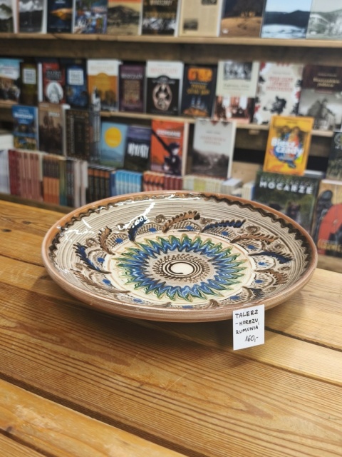 Talerz ceramiczny z tradycyjnym wzorem - Horezu, Rumunia