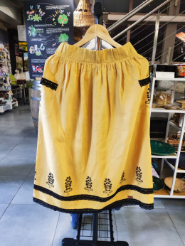 Spódnica żółta z naturalnego materiału