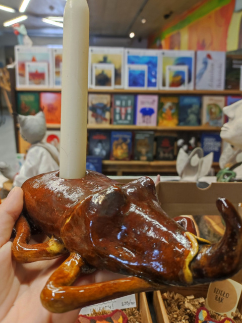 Świecznik ceramiczny chrząszcz Świecznik ceramiczny chrząszcz