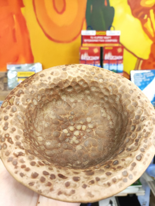 Miska ceramiczna mała surowa z fakturą