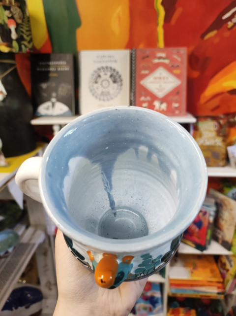 Ozdobny kubek ceramiczny ręcznie lepiony pejzaż błękitny 5 Ozdobny kubek ceramiczny ręcznie lepiony pejzaż błękitny 5