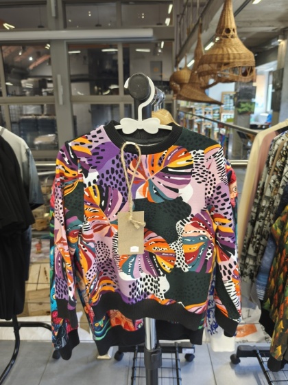 Bluza dziecięca "Fioletowe wzory" ręcznie szyta