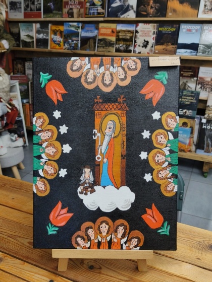 U bram nieba - obraz ręcznie malowany, akryl na płótnie