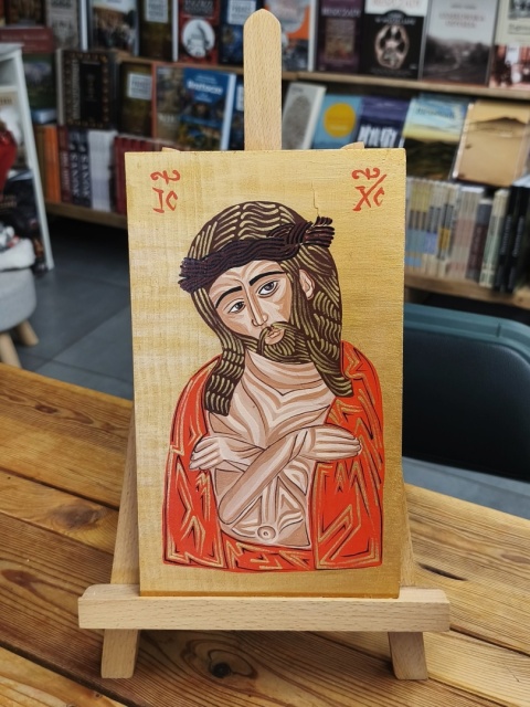 Jezus Chrystus - ikona obraz malowany ręcznie na desce