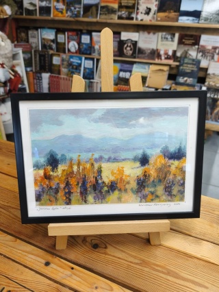 "Jesienna łąka" - akryl w ramie większy