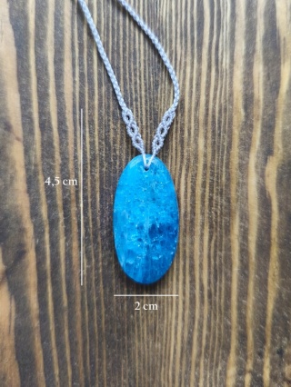 Naszyjnik makramowy z apatytem