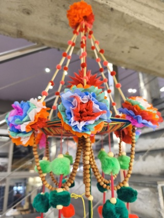 Pająk ludowy tarczowy kolorowy