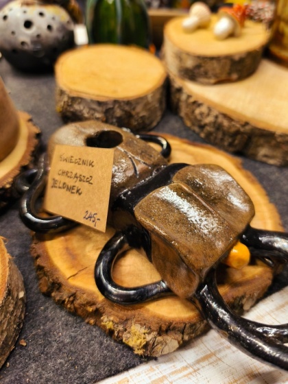 Świecznik ceramiczny chrząszcz jelonek