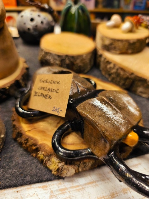 Świecznik ceramiczny chrząszcz jelonek