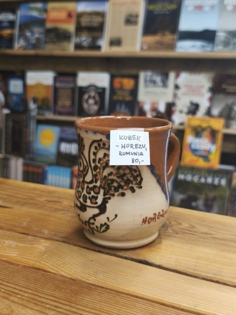 Kubek ceramiczny z tradycyjnym wzorem 1 - Horezu, Rumunia