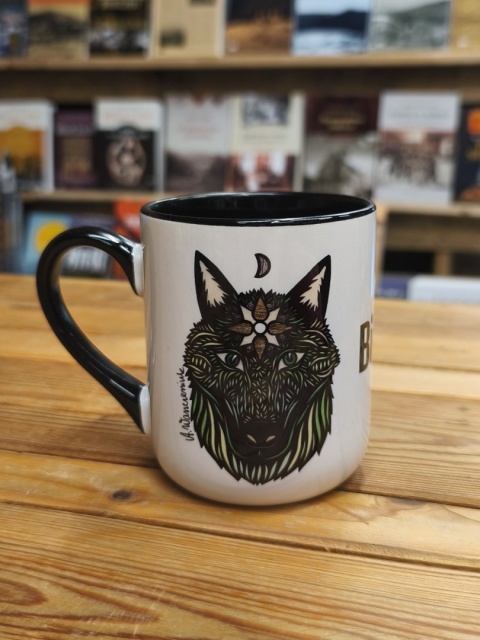 Kubek ceramiczny Bieszczady z nadrukiem Zielony Wilk