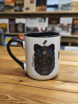Kubek ceramiczny Bieszczady z nadrukiem Niedźwiedź
