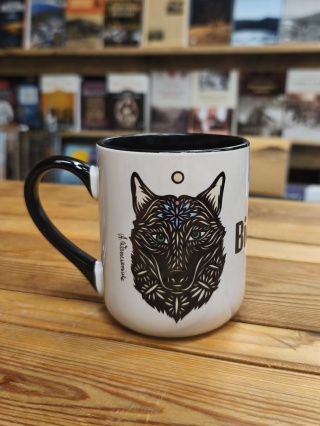 Kubek ceramiczny Bieszczady z nadrukiem Wilk