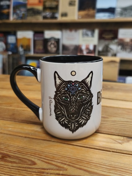 Kubek ceramiczny Bieszczady z nadrukiem Wilk