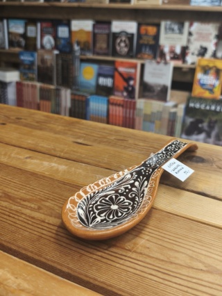 Łyżka ociekacz ozdobny ceramiczny z tradycyjnym wzorem 2 - Korund, Rumunia