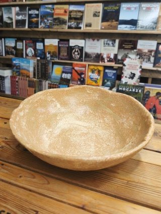 Miska ceramiczna głęboka beżowa