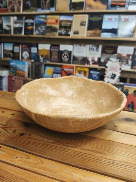 Miska ceramiczna głęboka beżowa