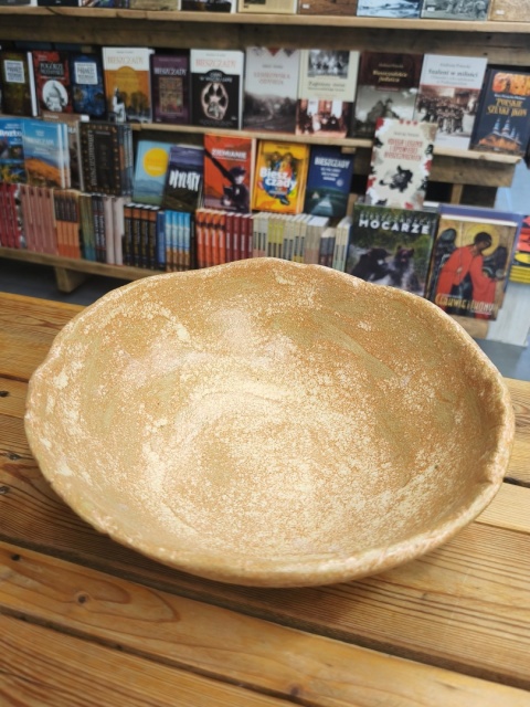 Miska ceramiczna głęboka beżowa