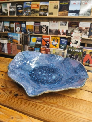 Patera ceramiczna niebiesko-fioletowa
