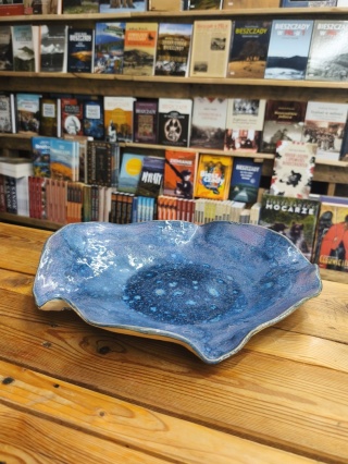 Patera ceramiczna niebiesko-fioletowa