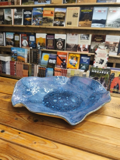 Patera ceramiczna niebiesko-fioletowa