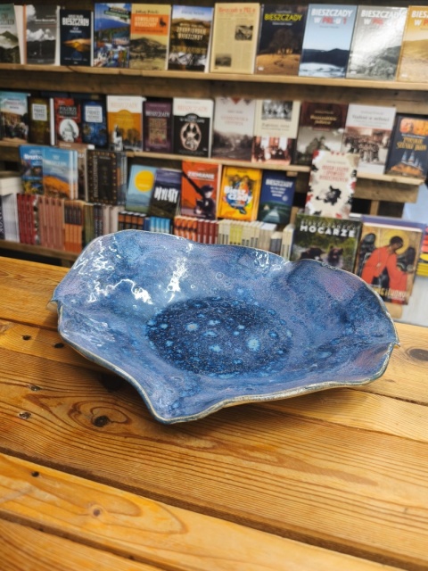 Patera ceramiczna niebiesko-fioletowa