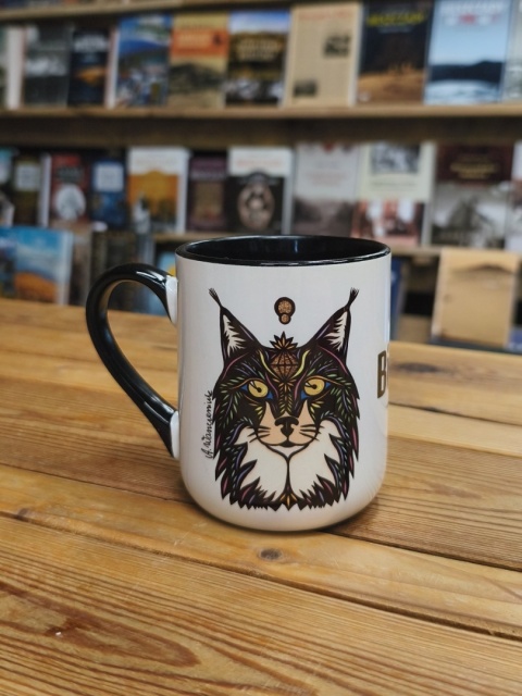 Kubek ceramiczny Bieszczady z nadrukiem Ryś